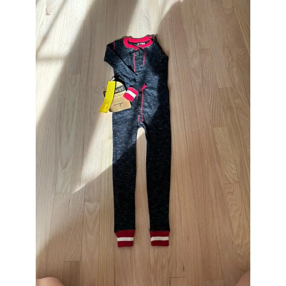 NWT Lazy One Flapjacks Long Johns With a Trap Door 4T